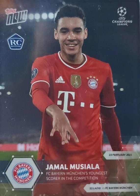 RC Topps Finest Jamal Musiala 99枚限定 カード 2022-23 Topps Finest UCL Bayern Munich Jamal Musiala Gold